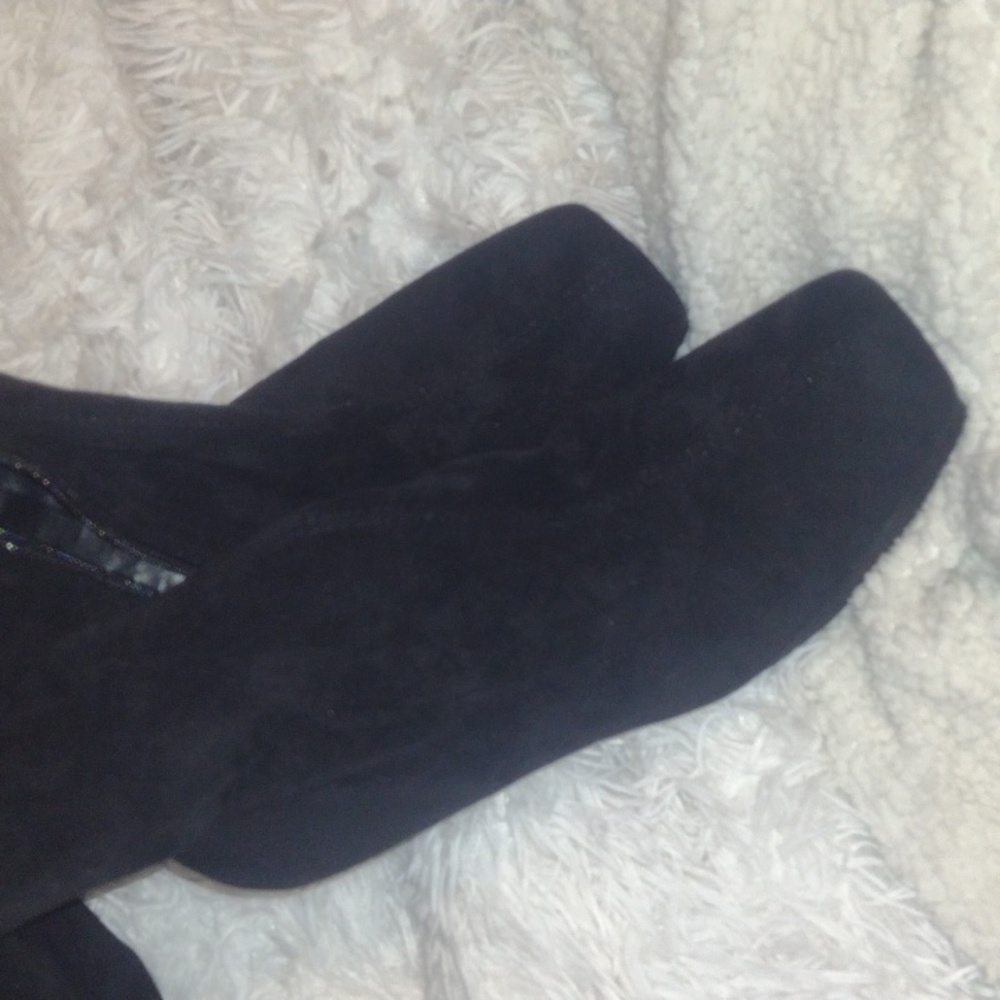 Thigh High Suede Platform Stiletto Boots - Picture 4 of 7